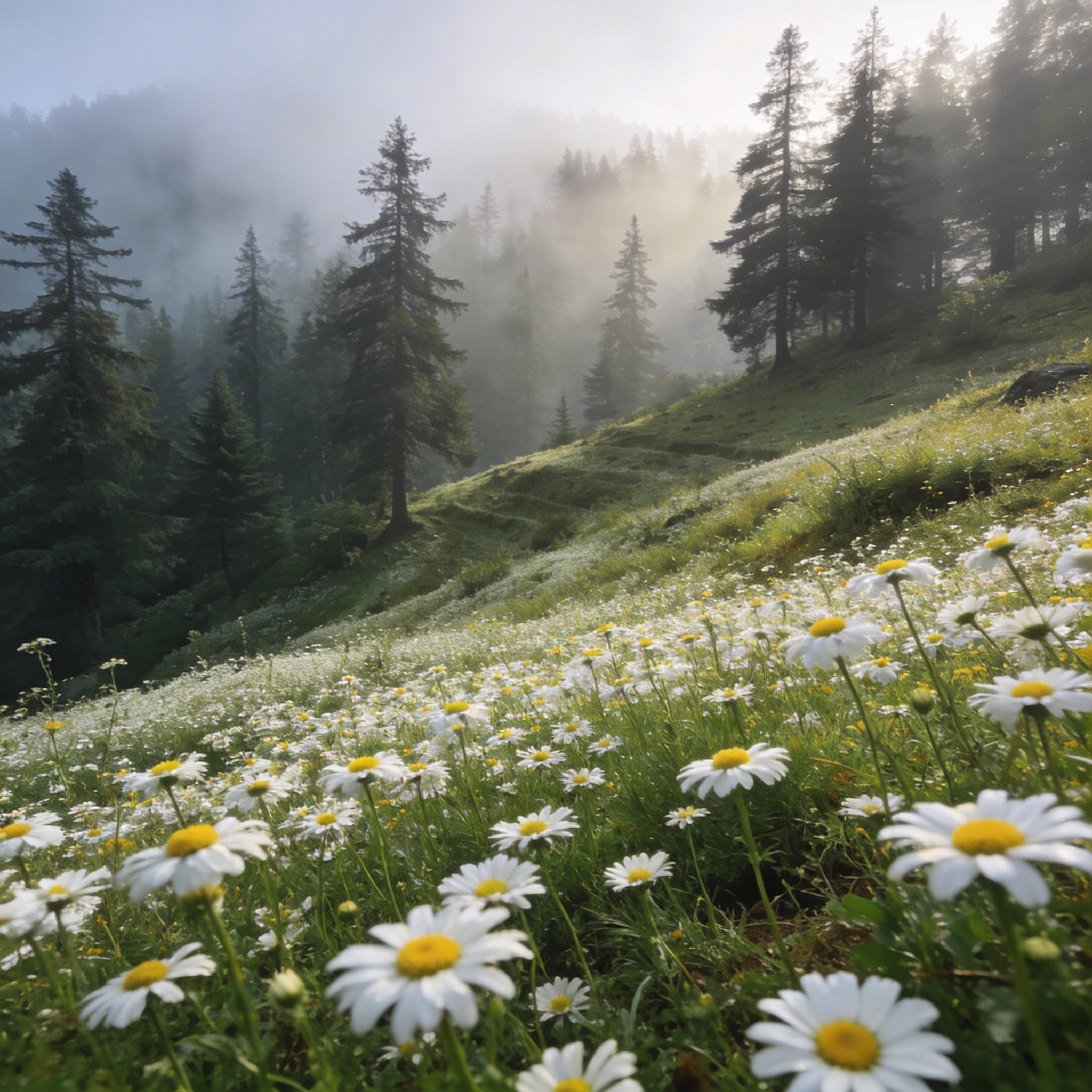 Himalayan chamomile fields