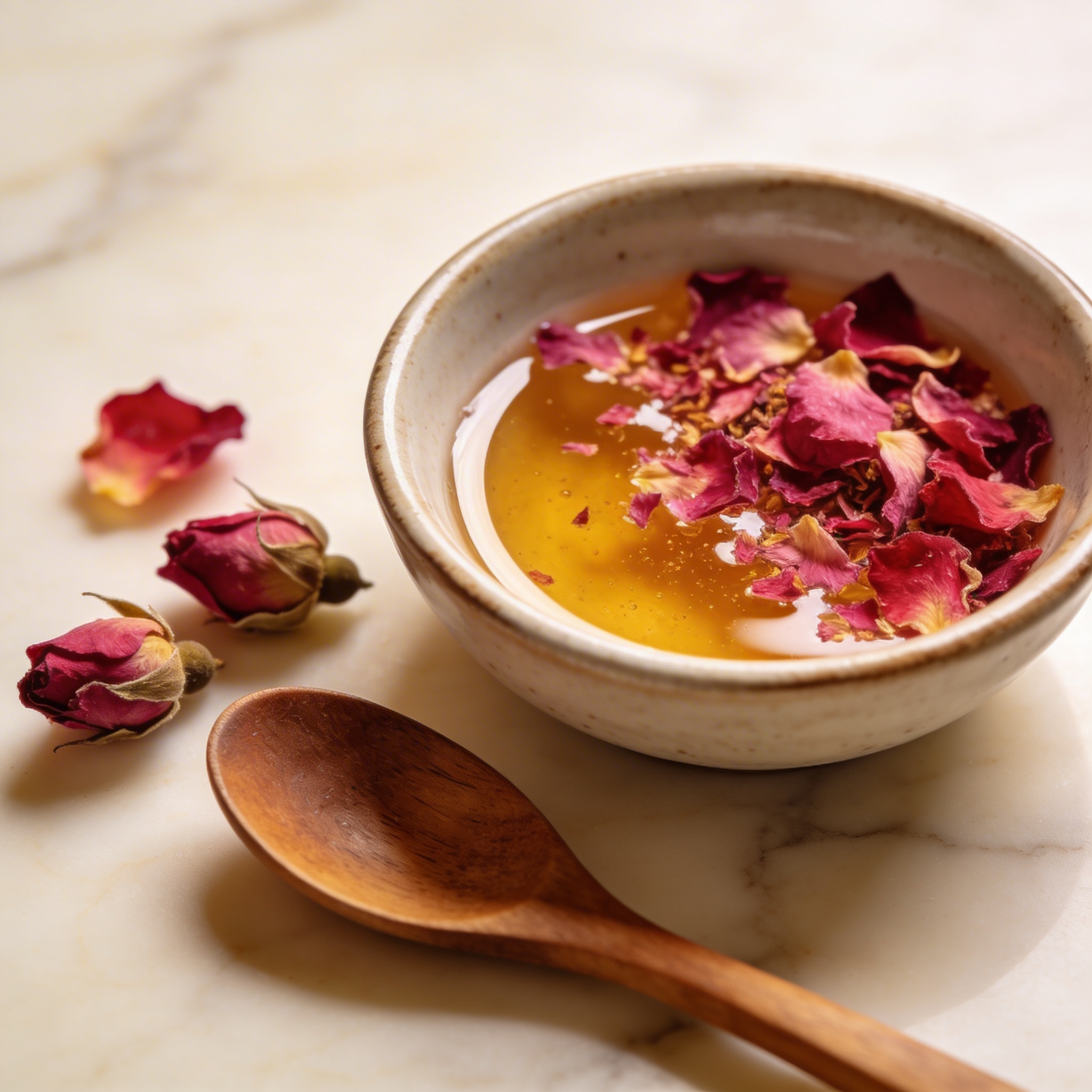 Rose petal face mask